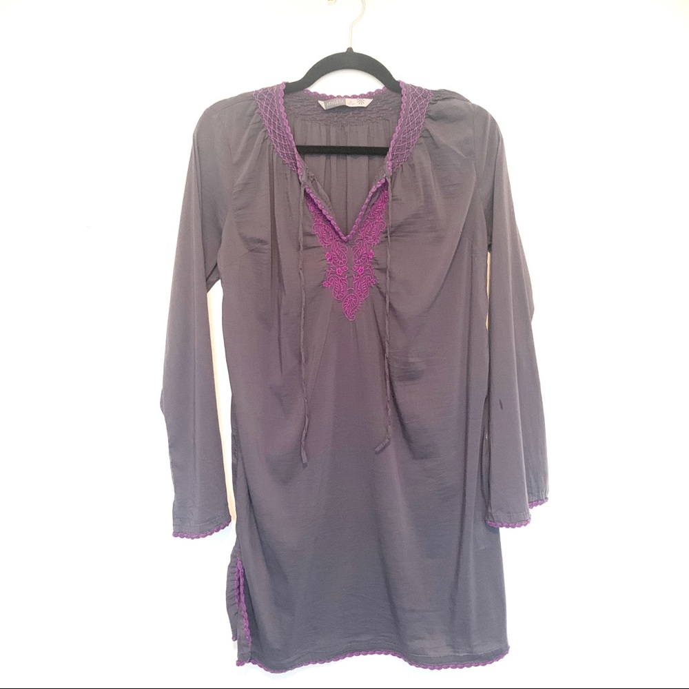 Athleta Grey and Purple Coverup